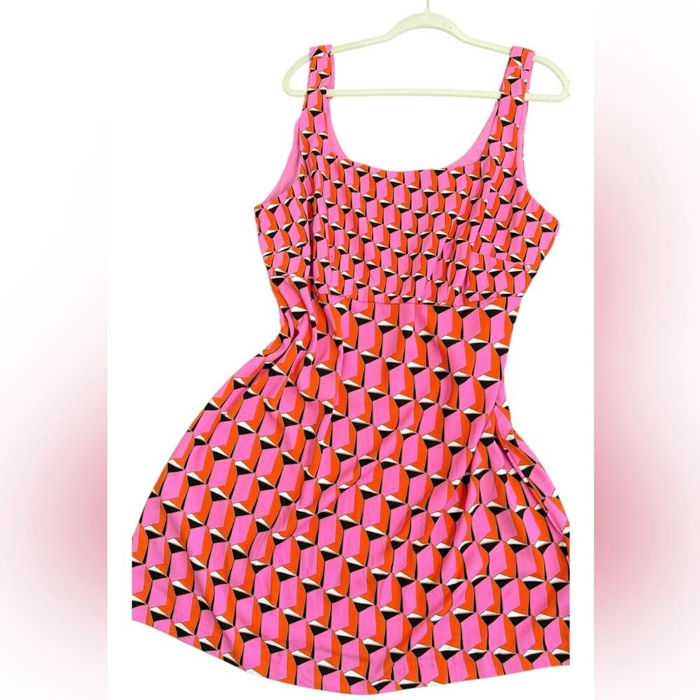 DVF Diane Von Furstenberg x Target 90s Shift Pink Modern Geo Mini Dress - Picture 4 of 9